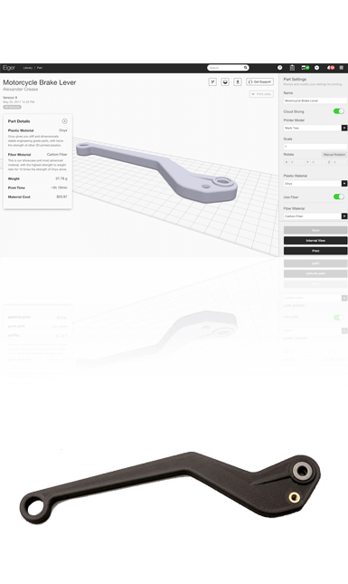 Mẫu in 3D của hãng Markforged - mô tả