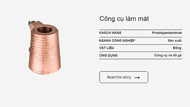 Ảnh đại diện - Công cụ làm mát in 3D bằng vật liệu đồng