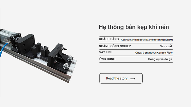 Ứng dụng máy in 3D làm bàn kẹp khí nén